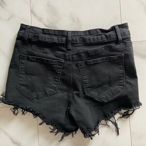 Kancan shorts black distressed size 27 festival spring break goth emo grunge